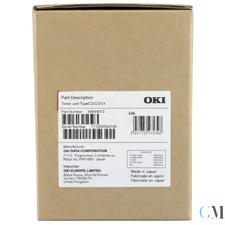 Original OKI 46844013 Tonerkartusche cyan, 9.000 Seiten ISO/IEC 19752