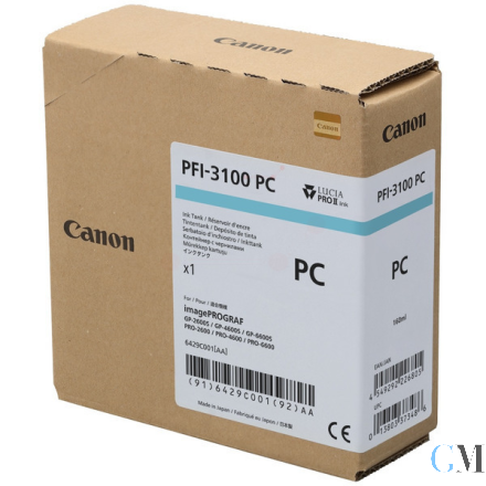 Original Canon 6429C001/PFI-3100PC Tintenpatrone cyan hell 160ml