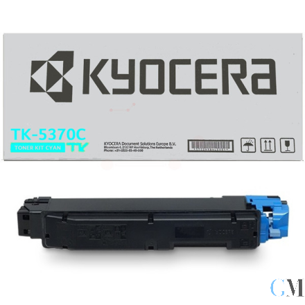 Original Kyocera 1T02YJCNL0/TK-5370C Toner-Kit cyan, 5.000 Seiten ISO/IEC 19752