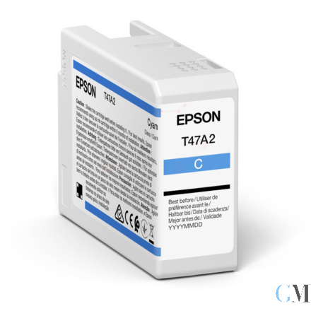 Original Epson C13T47A200/T47A2 Tintenpatrone cyan 50ml