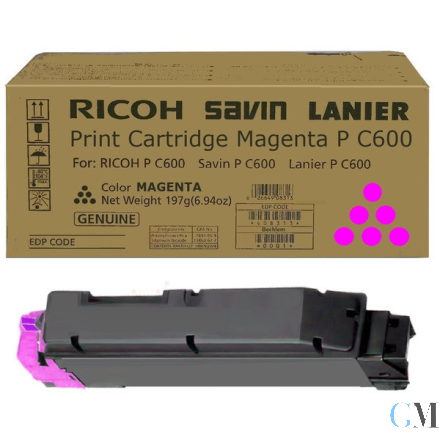 Original Ricoh 408316/PC600 Toner-Kit magenta, 12.000 Seiten ISO/IEC 19752