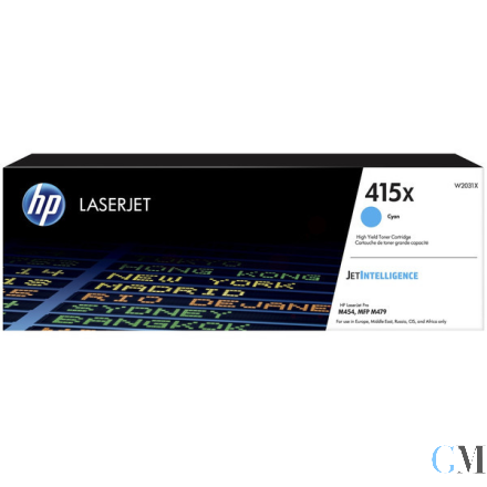 Original HP W2031X/415X Tonerkartusche cyan, 6.000 Seiten ISO/IEC 19798