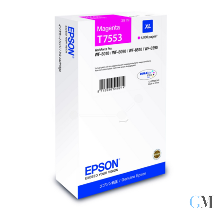 Original Epson C13T75534N/T7553 Tintenpatrone magenta, 4.000 Seiten 39ml