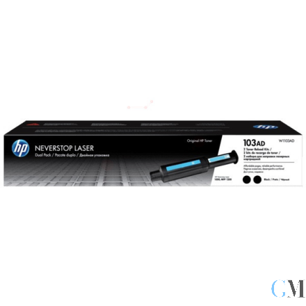 Original HP W1103AD/103A Toner-Kit Doppelpack, 2x2.500 Seiten ISO/IEC 19752 VE=2