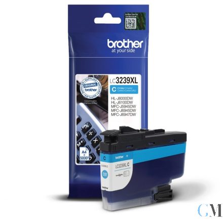 Original Brother LC-3239XLC Tintenpatrone cyan, 5.000 Seiten