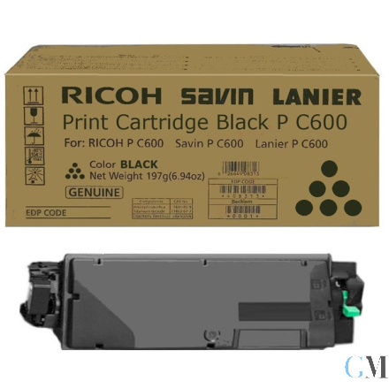 Original Ricoh 408314/PC600 Toner-Kit schwarz, 17.000 Seiten ISO/IEC 19752