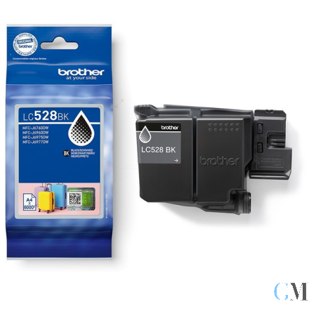 Original Brother LC-528BK Tintenpatrone schwarz extra High-Capacity, 6.000 Seiten ISO/IEC 19752