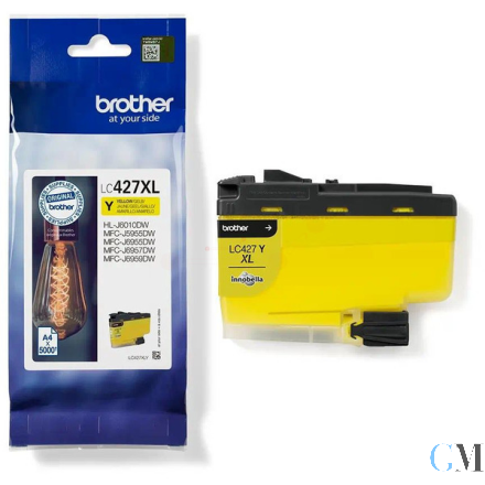 Original Brother LC-427XLY Tintenpatrone gelb High-Capacity, 5.000 Seiten ISO/IEC 24711