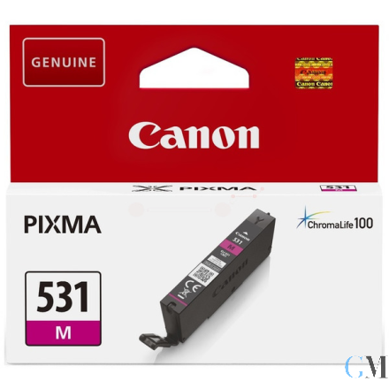 Original Canon 6120C001/CLI-531M Tintenpatrone magenta, 475 Seiten ISO/IEC 19752 242 Fotos 8.2ml