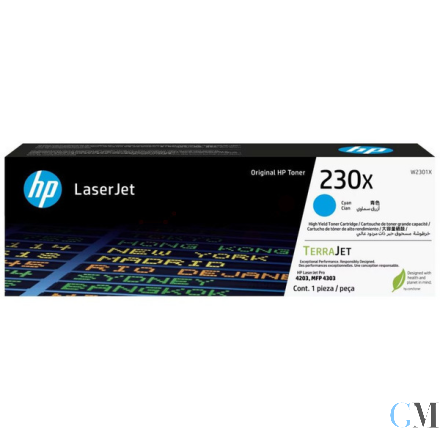 Original HP W2301X/230X Tonerkartusche cyan High-Capacity, 5.500 Seiten ISO/IEC 19798