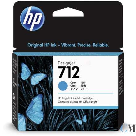 Original HP 3ED67A/712 Tintenpatrone cyan 29ml