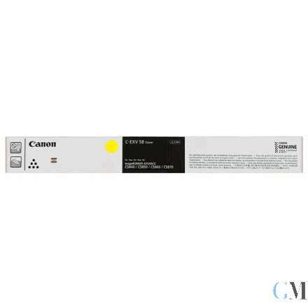 Original Canon 3766C002/C-EXV58Y Toner gelb, 60.000 Seiten ISO/IEC 19752