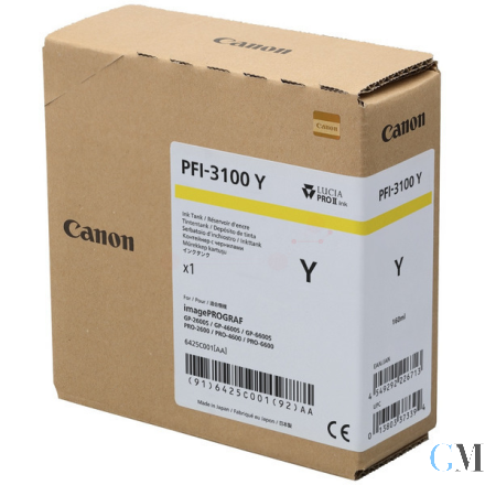 Original Canon 6425C001/PFI-3100Y Tintenpatrone gelb 160ml