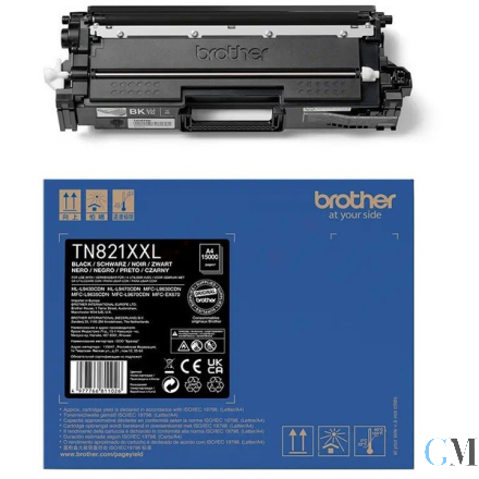 Original Brother TN-821XXLBK Toner-Kit schwarz High-Capacity, 15.000 Seiten ISO/IEC 19752