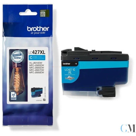 Original Brother LC-427XLC Tintenpatrone cyan High-Capacity, 5.000 Seiten ISO/IEC 24711