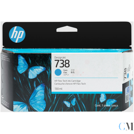 Original HP 498N5A/738 Tintenpatrone cyan 130ml