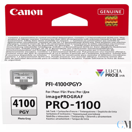 Original Canon 6784C001/PFI-4100PGY Tintenpatrone fotograu 80ml
