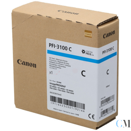 Original Canon 6423C001/PFI-3100C Tintenpatrone cyan 160ml