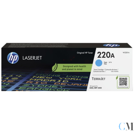Original HP W2201A/220A Tonerkartusche cyan, 1.800 Seiten ISO/IEC 19798