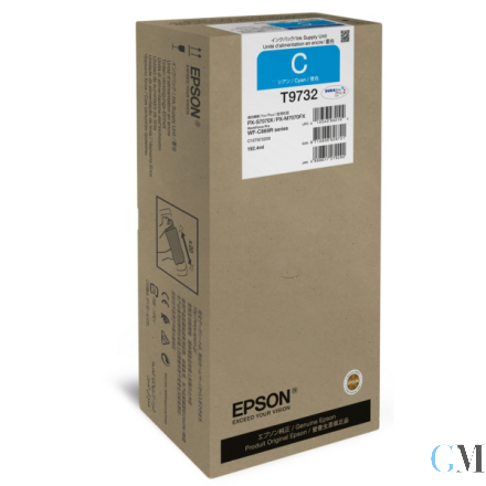 Original Epson C13T97320N/T9732 Tintenpatrone cyan, 22.000 Seiten 192.4ml