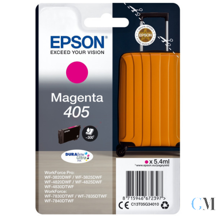 Original Epson C13T05G34010/405 Tintenpatrone magenta, 300 Seiten 5.4ml