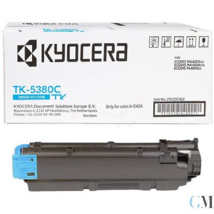 Original Kyocera 1T02Z0CNL0/TK-5380C Toner-Kit cyan, 10.000 Seiten ISO/IEC 19752