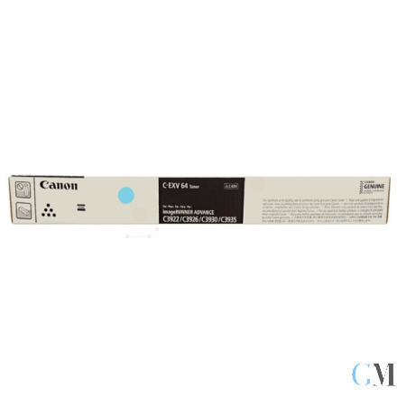 Original Canon 5754C002/C-EXV64 Toner cyan, 25.500 Seiten ISO/IEC 19752