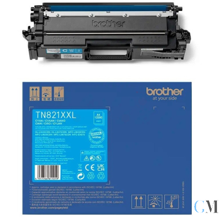 Original Brother TN-821XXLC Toner-Kit cyan High-Capacity, 12.000 Seiten ISO/IEC 19752