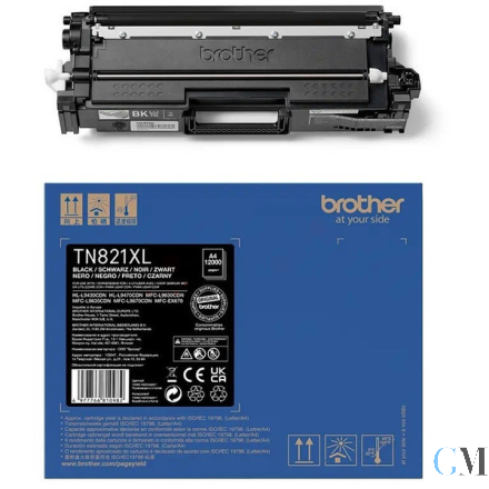 Original Brother TN-821XLBK Toner-Kit schwarz, 12.000 Seiten ISO/IEC 19752