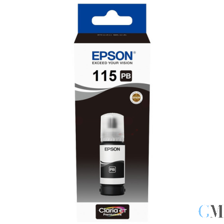 Original Epson C13T07D14A/115 Tintenpatrone schwarz pigmentiert, 6.200 Seiten 2300 Fotos 70ml