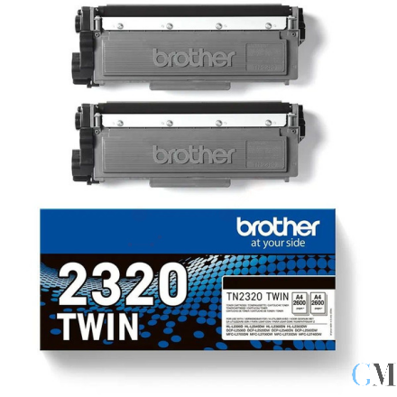 Original Brother TN-2320TWIN Toner-Kit Doppelpack, 2x5.200 Seiten ISO/IEC 19752 VE=2