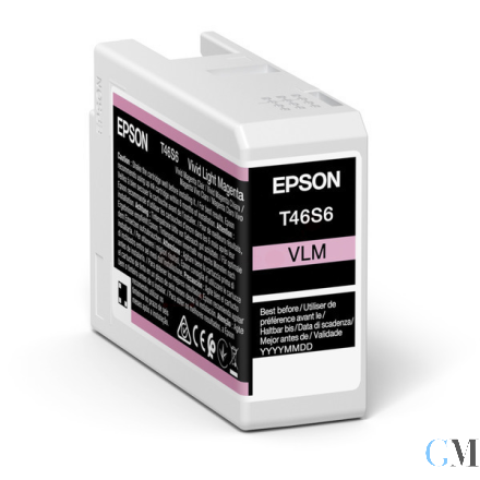 Original Epson C13T46S60N/T46S6 Tintenpatrone magenta hell 25ml