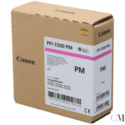 Original Canon 6441C001/PFI-3300PM Tintenpatrone magenta hell 330ml