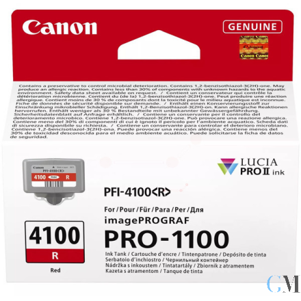 Original Canon 6785C001/PFI-4100R Tintenpatrone rot 80ml