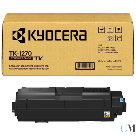 Original Kyocera 1T0C140NL0/TK-1270 Toner-Kit schwarz, 10.000 Seiten ISO/IEC 19752