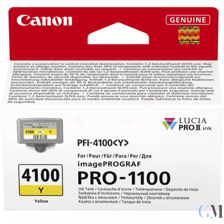 Original Canon 6780C001/PFI-4100Y Tintenpatrone gelb 80ml