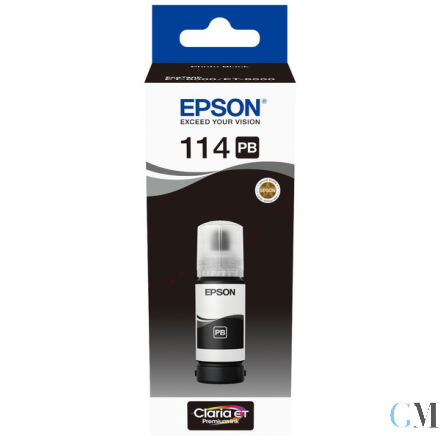 Original Epson C13T07B140/114 Tintenflasche schwarz foto, 6.700 Seiten 2300 Fotos 70ml