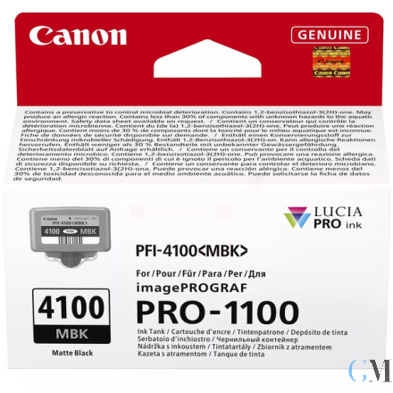 Original Canon 6776C001/PFI-4100MBK Tintenpatrone schwarz matt 80ml