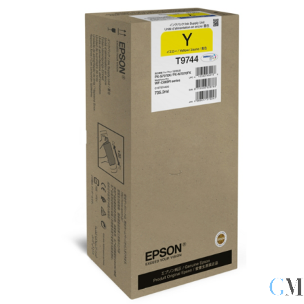 Original Epson C13T97440N/T9744 Tintenpatrone gelb, 84.000 Seiten 735.2ml