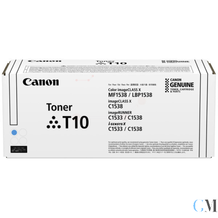 Original Canon 4565C001/T10 Tonerkartusche cyan High-Capacity, 10.000 Seiten ISO/IEC 19752