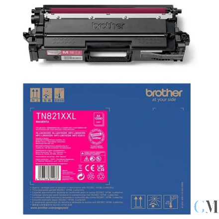 Original Brother TN-821XXLM Toner-Kit magenta High-Capacity, 12.000 Seiten ISO/IEC 19752