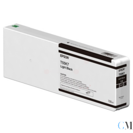 Original Epson C13T55K700/T55K700 Tintenpatrone schwarz hell 700ml