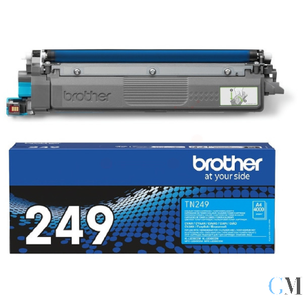 Original Brother TN-249C Toner-Kit cyan extra High-Capacity, 4.000 Seiten ISO/IEC 19752