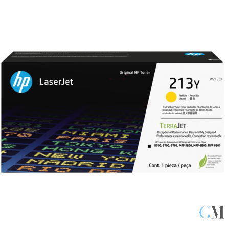 Original HP W2132Y/213Y Tonerkartusche gelb extra High-Capacity, 12.000 Seiten ISO/IEC 19798