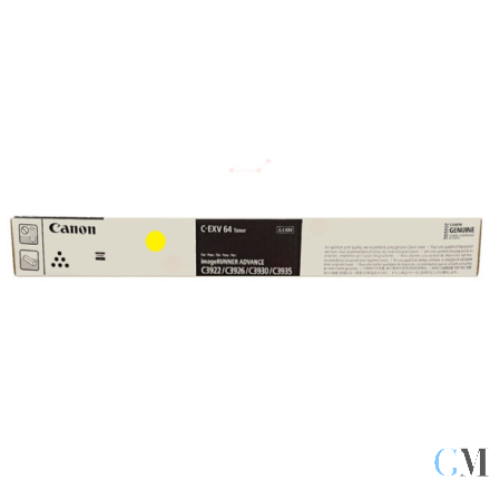 Original Canon 5756C002/C-EXV64 Toner gelb, 25.500 Seiten ISO/IEC 19752