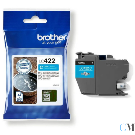 Original Brother LC-422C Tintenpatrone cyan, 550 Seiten