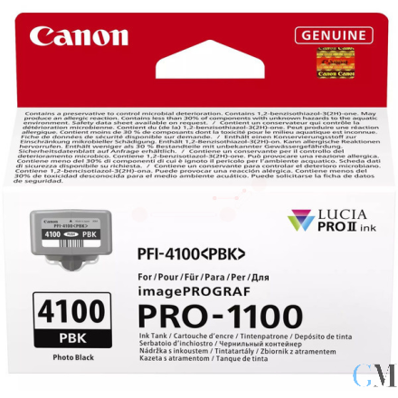 Original Canon 6777C001/PFI-4100PBK Tintenpatrone schwarz hell 80ml