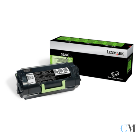 Original Lexmark 52D2X0R/522X Toner-Kit schwarz extra High-Capacity recycelt, 45.000 Seiten ISO/IEC 19752