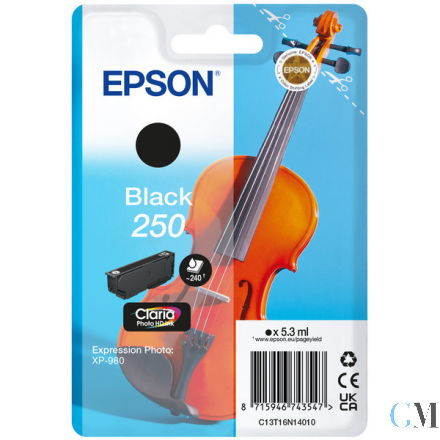 Original Epson C13T16N14010/250 Tintenpatrone schwarz, 240 Seiten 5,3ml