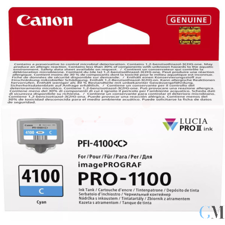 Original Canon 6778C001/PFI-4100C Tintenpatrone cyan 80ml